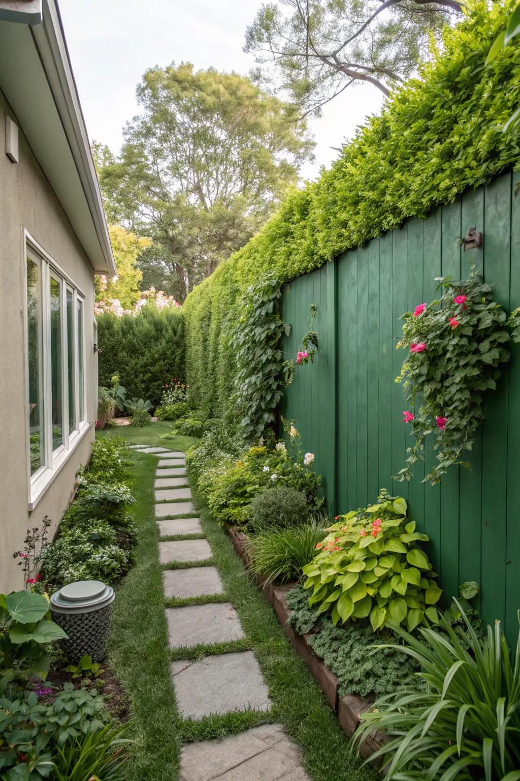 Green walls enhance privacy and add lushness to your garden.