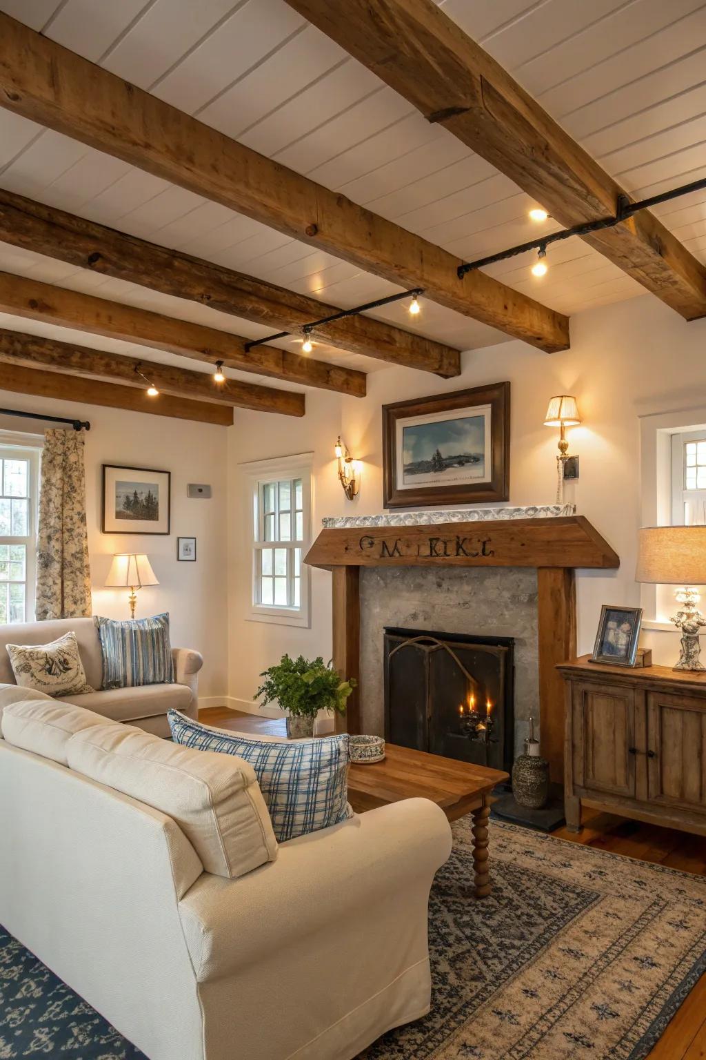 Wood elements add warmth and a timeless quality to Cape Cod interiors.