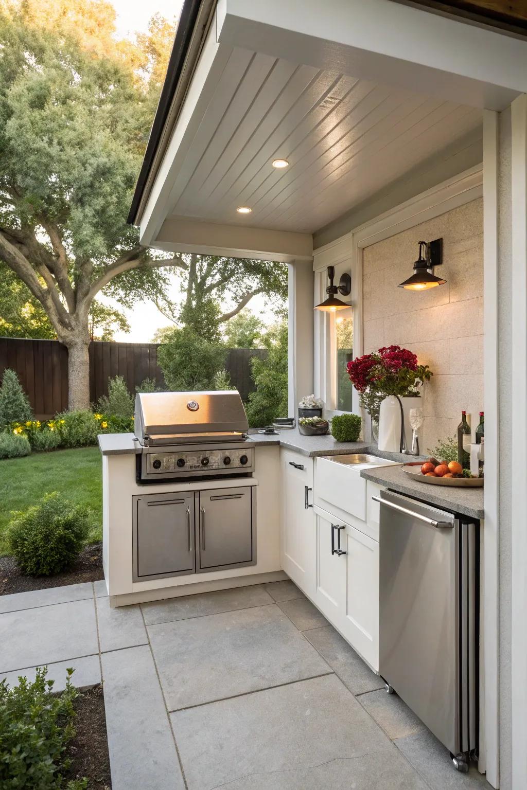 Corner units make efficient use of space.