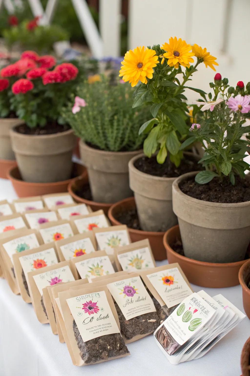 Send your attendees home with charming garden-inspired favors.