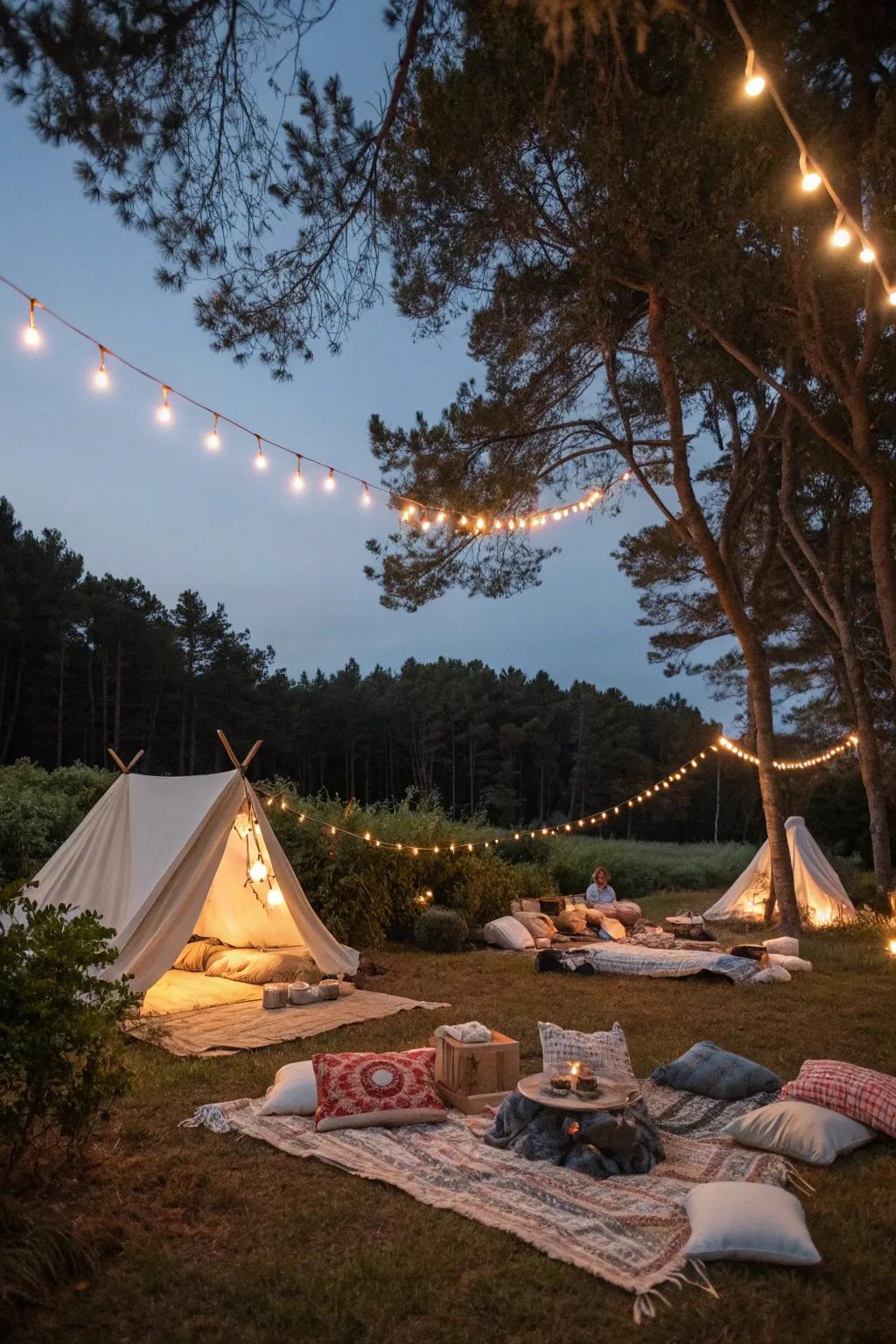 Experience the magic of a night under canvas.
