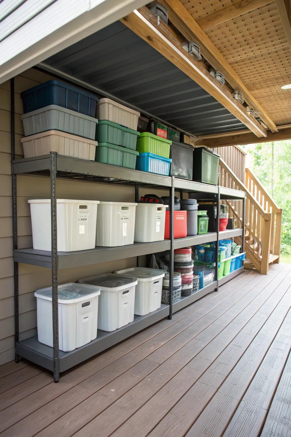 Keep clutter at bay with smart storage solutions.