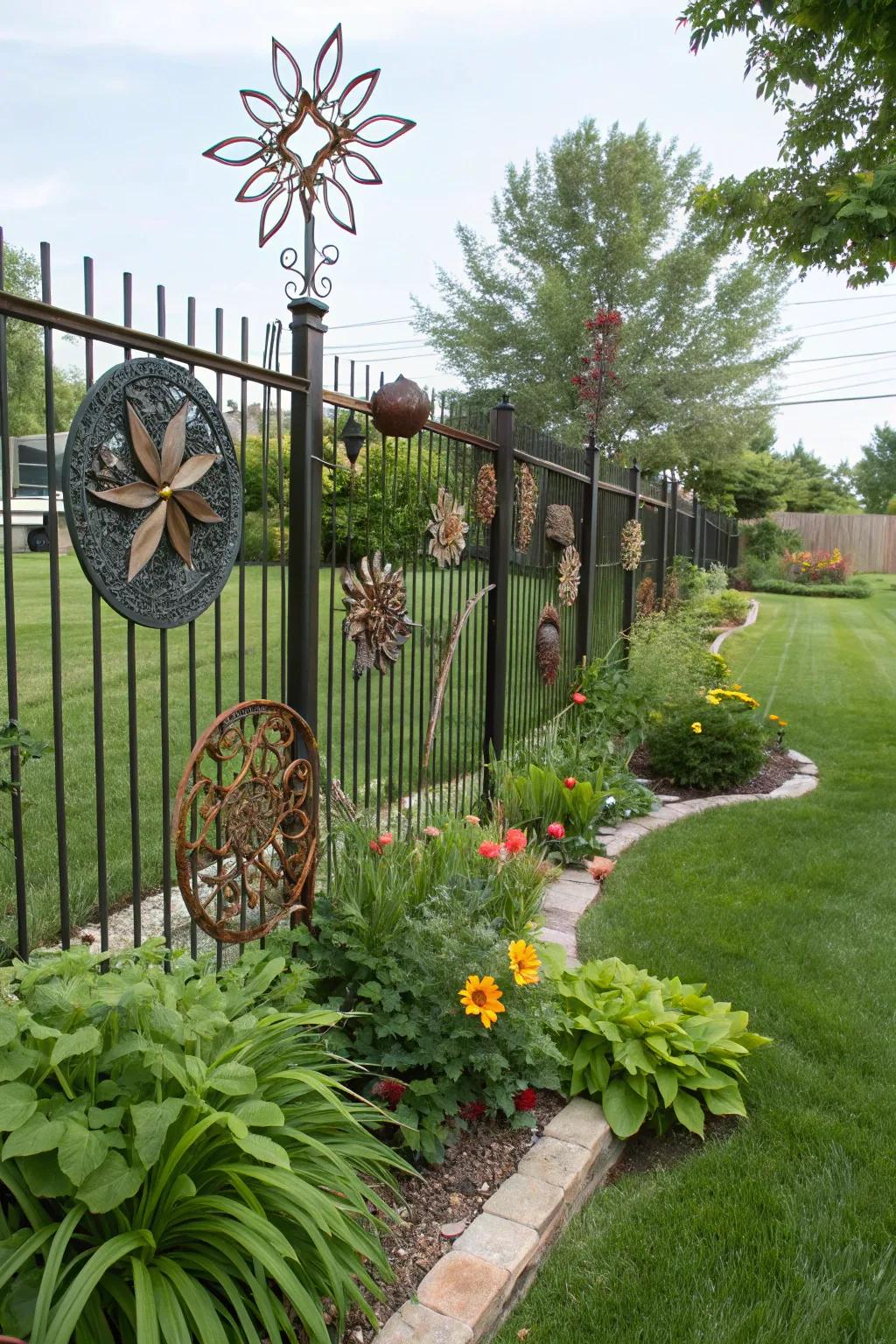 Art pieces infuse personality into your fence.