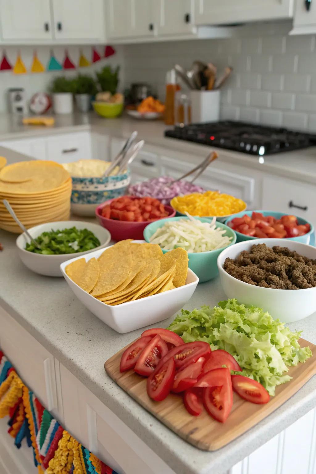 A specialty food bar offers delicious, customizable options for guests.