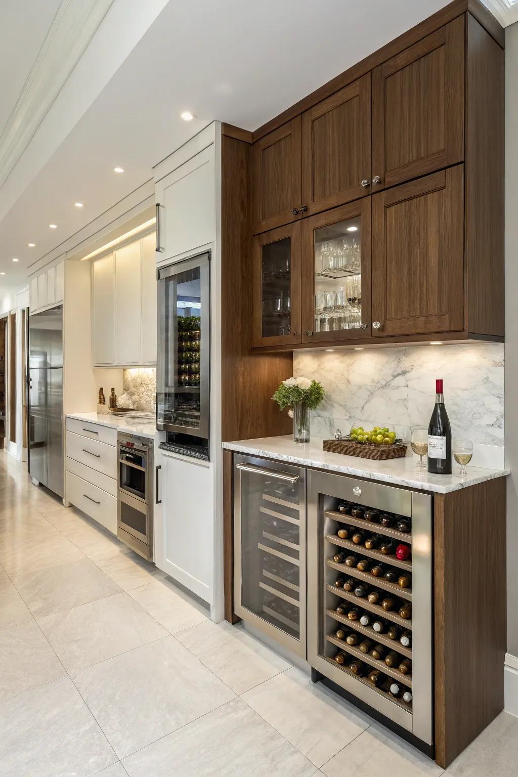 Secret wine storage delivers a sleek and subtle solution.
