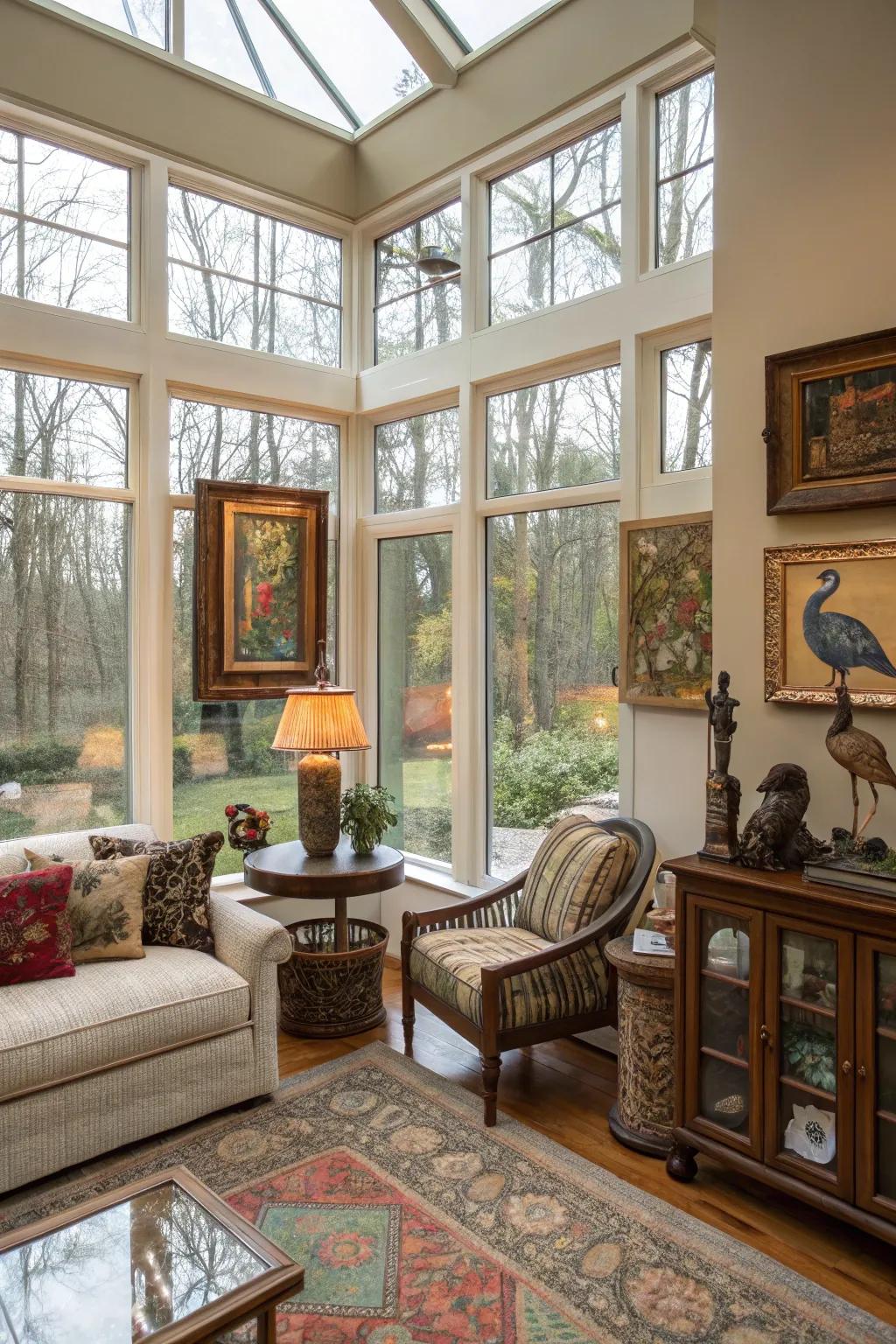 Art and decor adding a personal touch to the room.