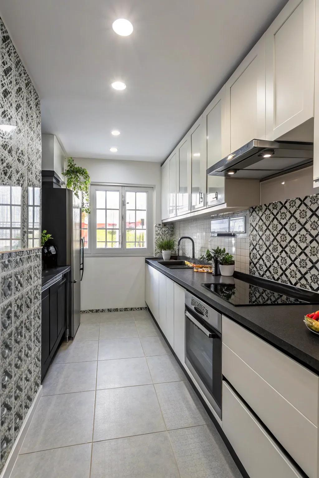 Monochromatic backsplashes establish seamless and contemporary cooking area designs.