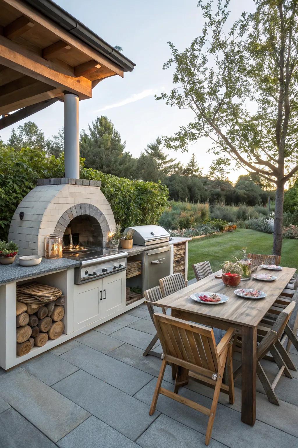 A pizza oven brings variety to your BBQ offerings.