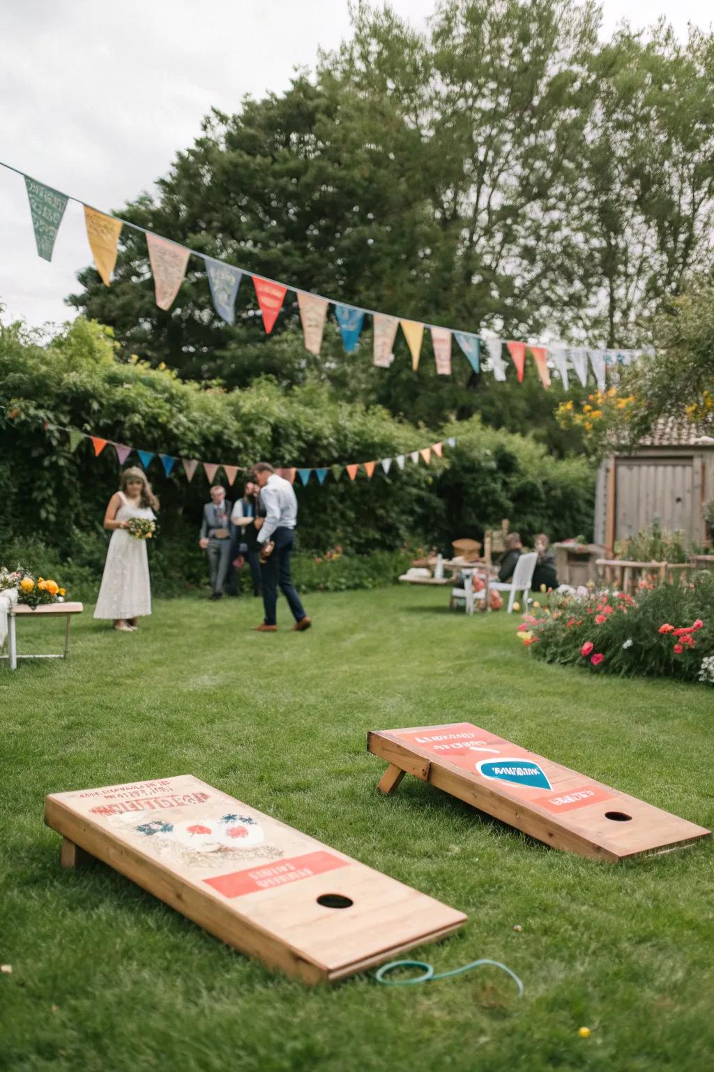 An interactive fun space provides entertainment and fun for attendees.