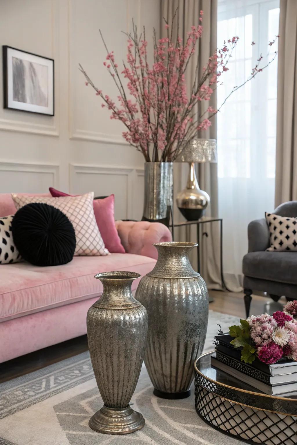 Shiny details add sparkle and enhance space radiance.