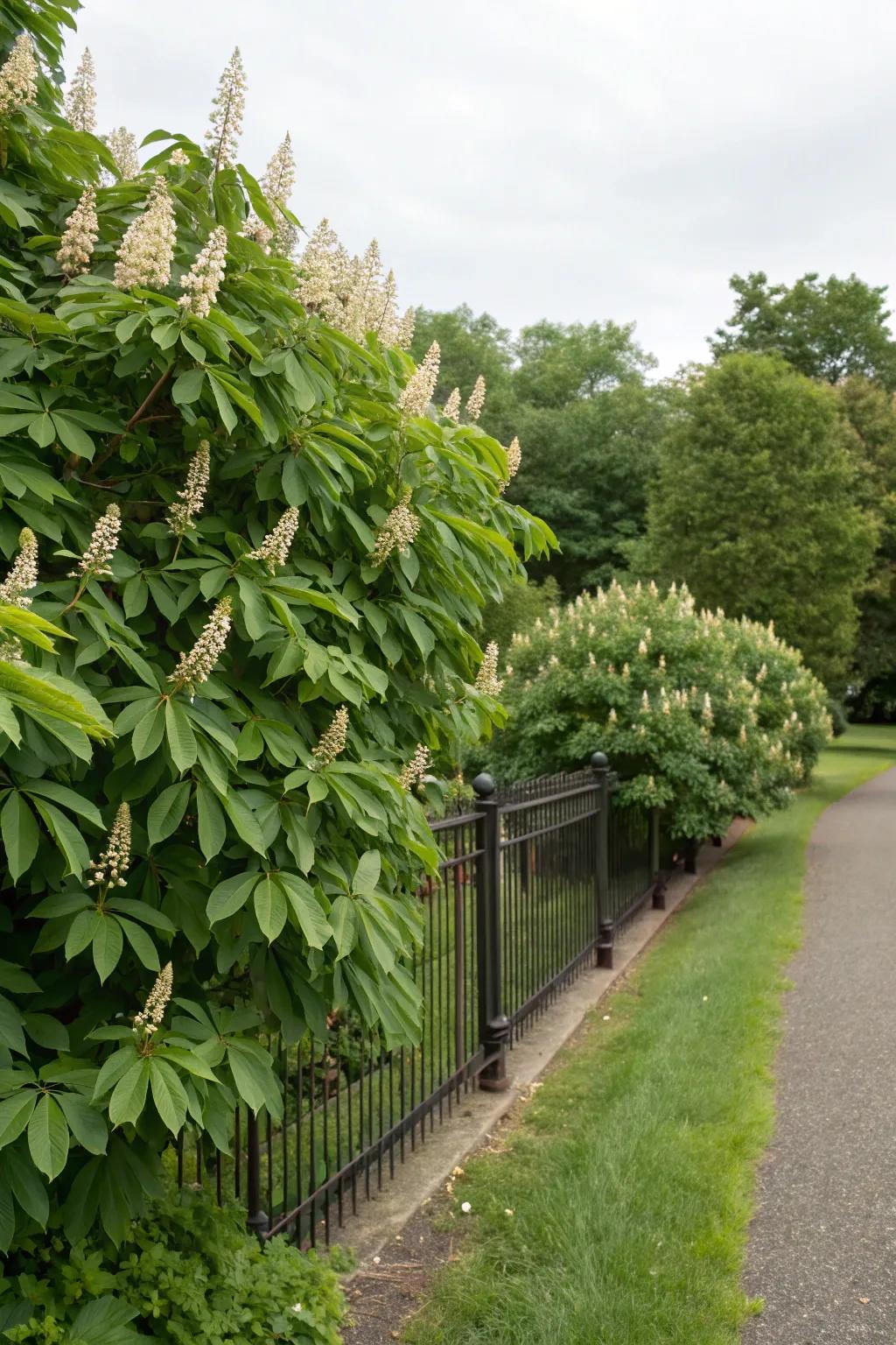 Bottlebrush buckeye adds exotic flair to your garden.