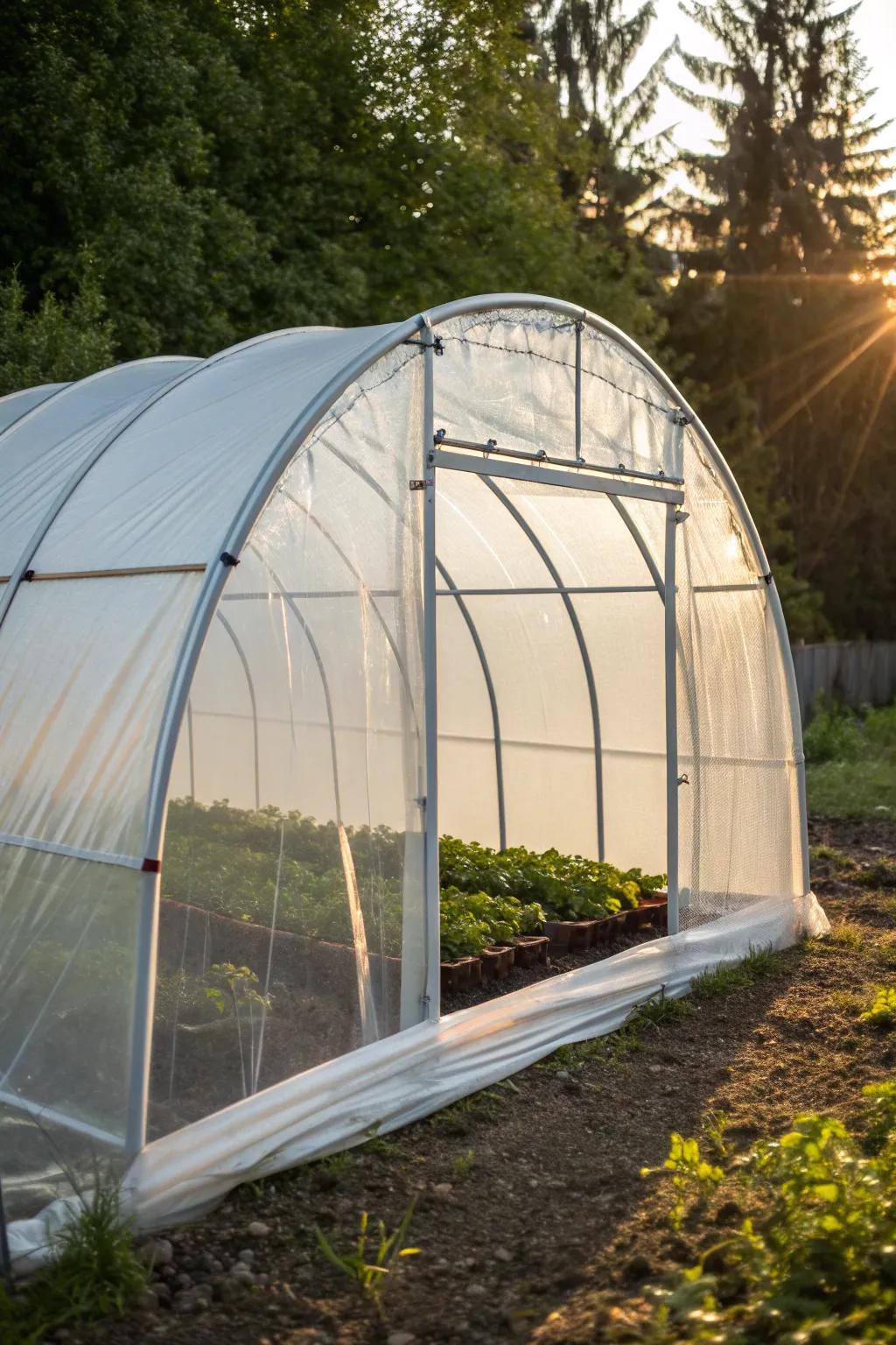 Craft Your Own Oasis: Discover the simplicity and beauty of a DIY hoop house greenhouse.