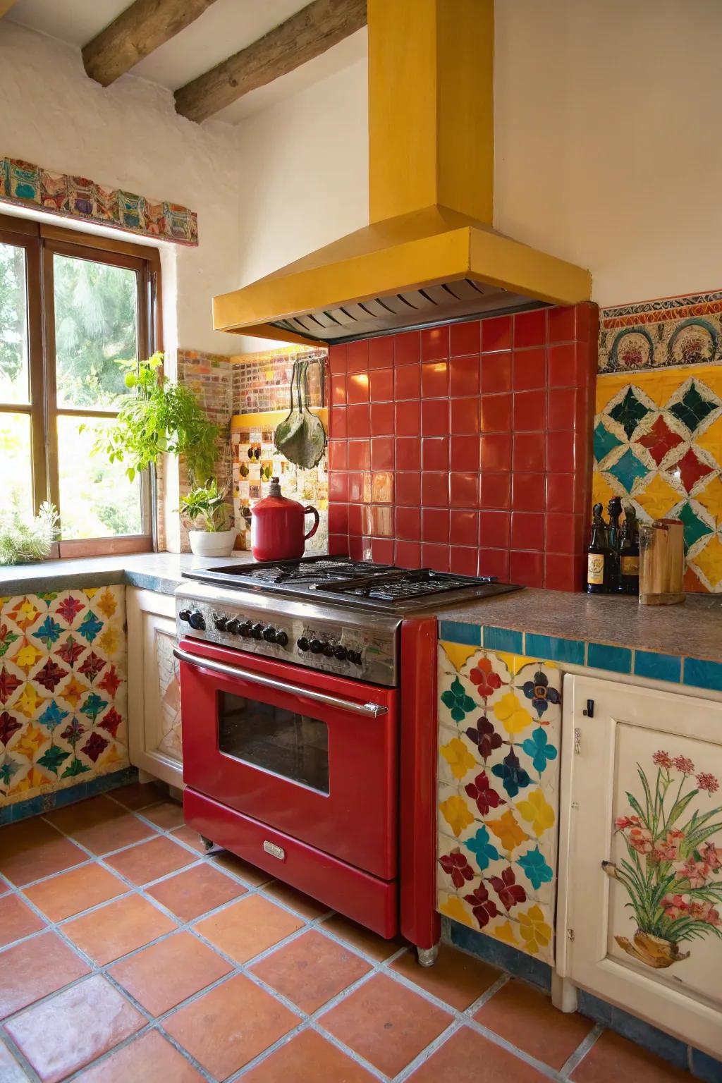 Make a bold statement with colorful accents.