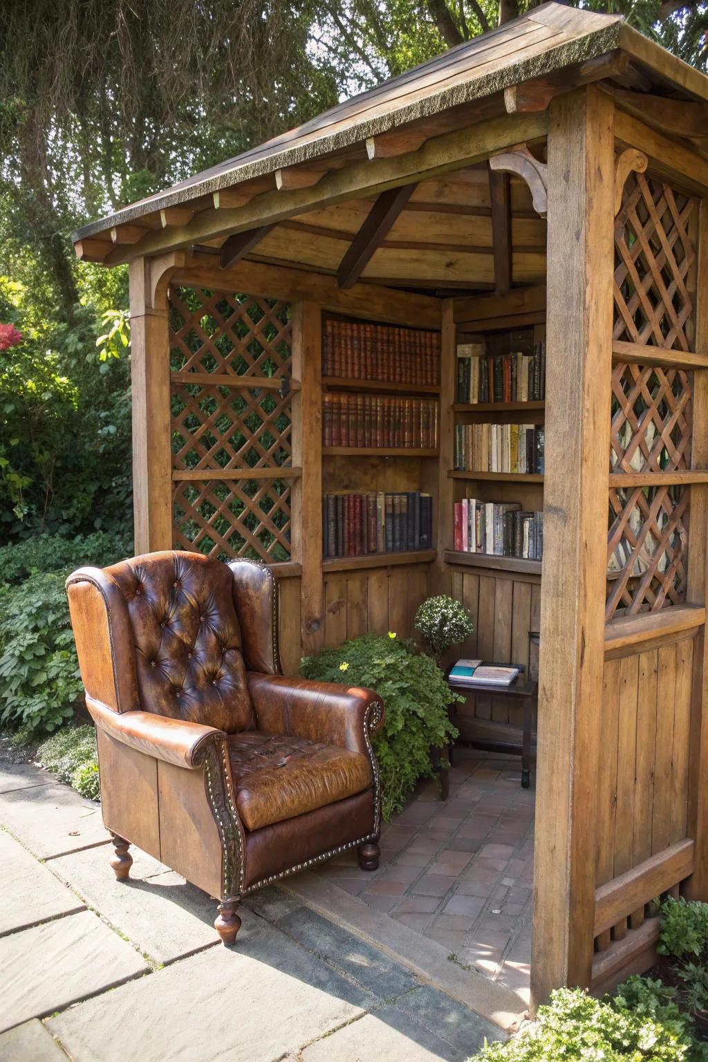 Immerse yourself in the serenity of a handcrafted reading retreat.