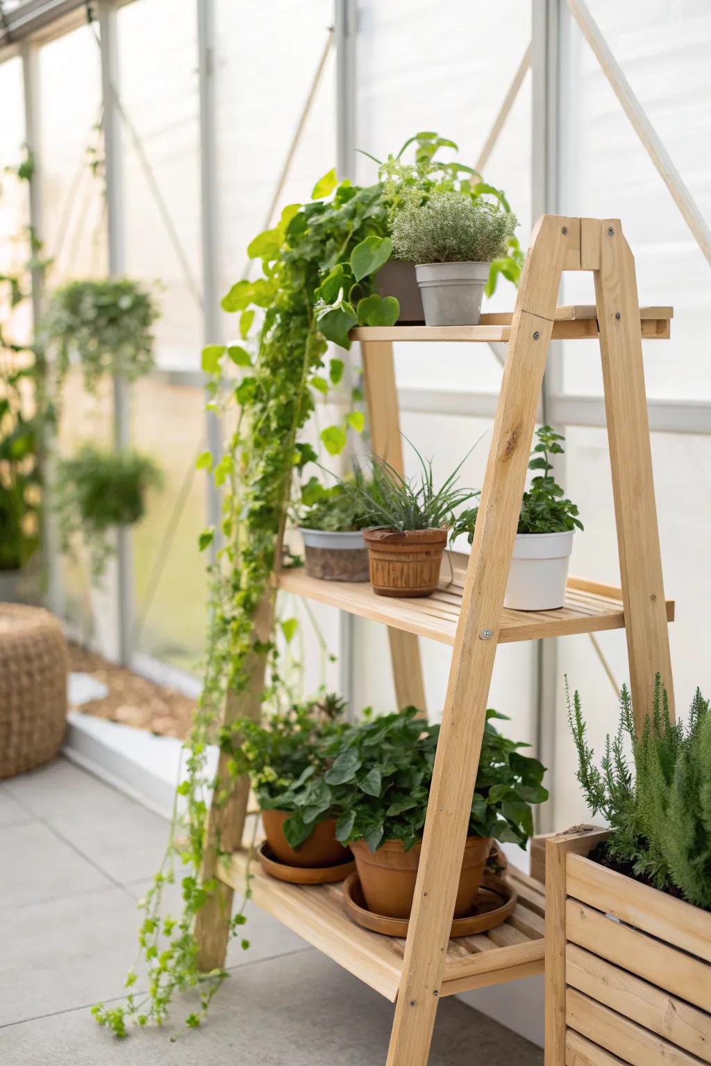 Elevate your greenhouse with vertical gardening magic! 🌿✨ #GreenhouseGoals
