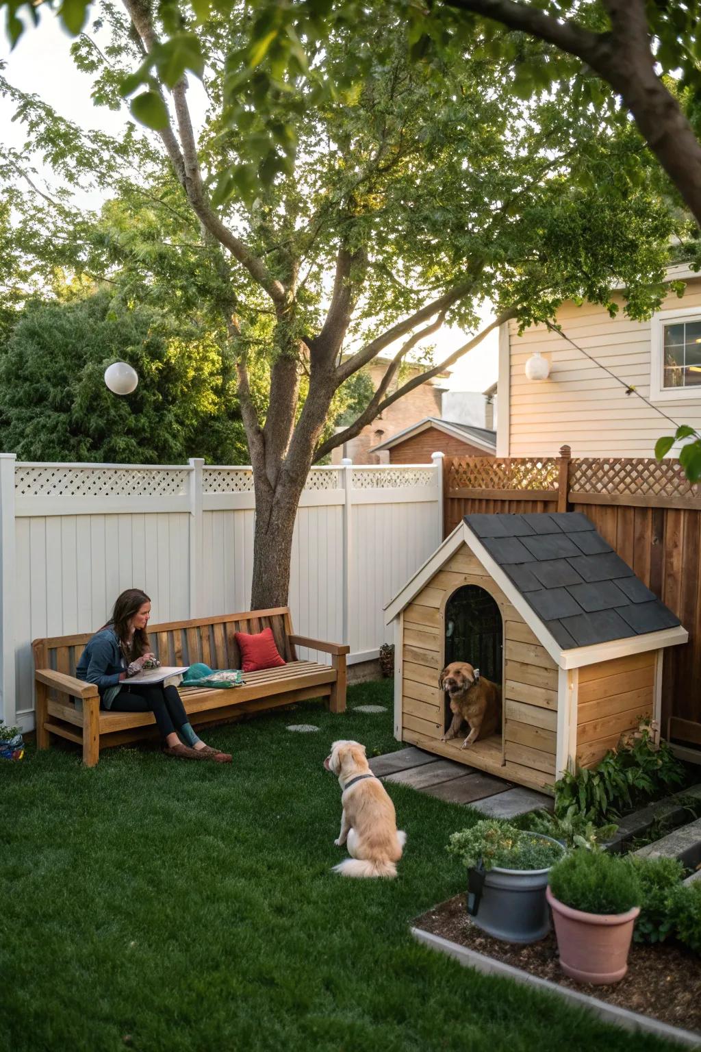 A simple social spot for quality time with your dog.