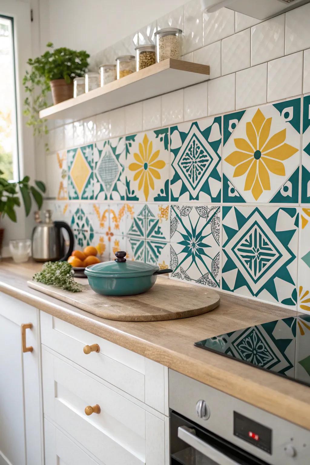 Transform your kitchen with bold vinyl decals for a stylish, temporary update that combines minimalist elegance with boho charm.