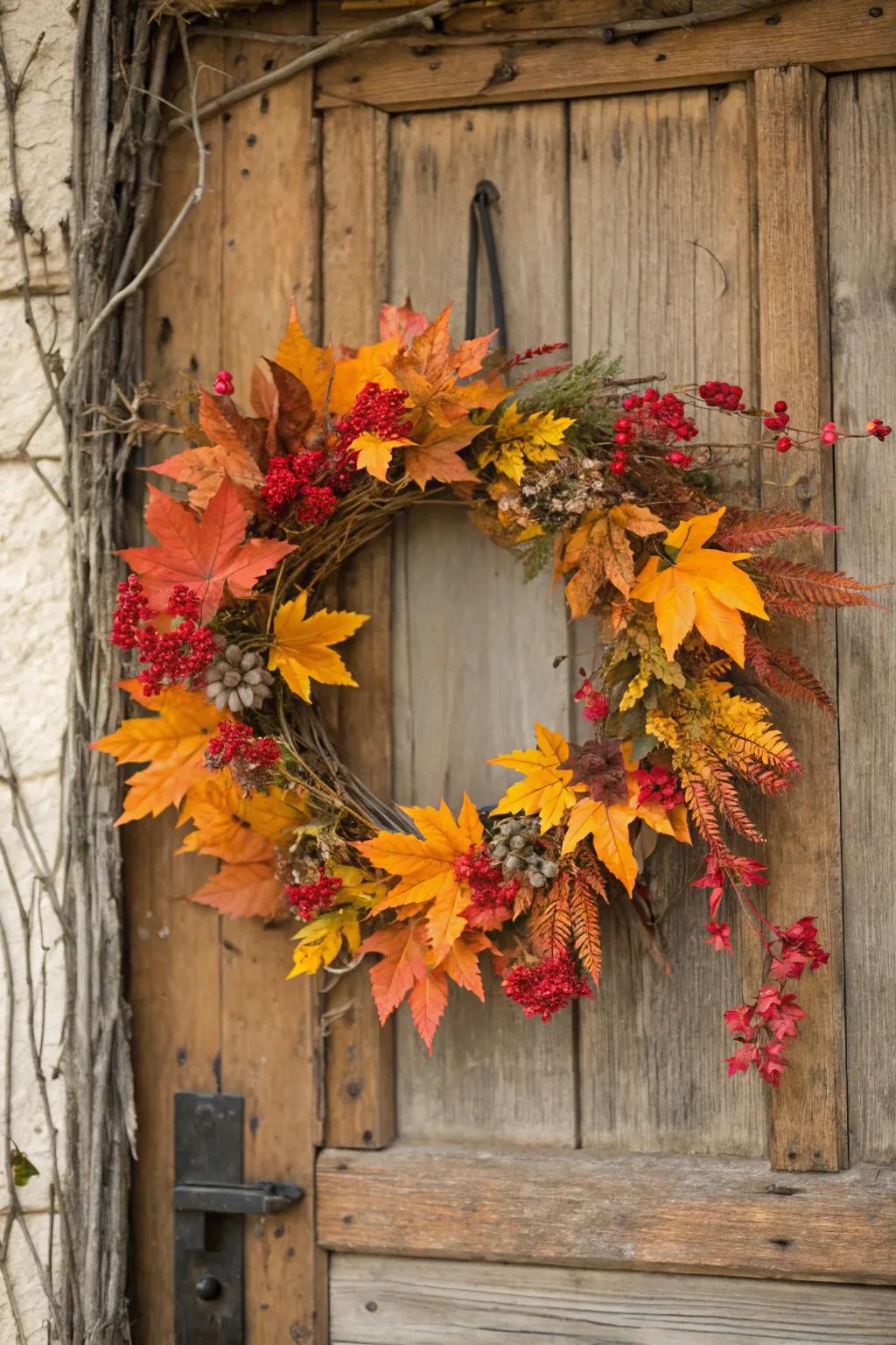 Seasonal wreaths bring a festive touch to home decor.