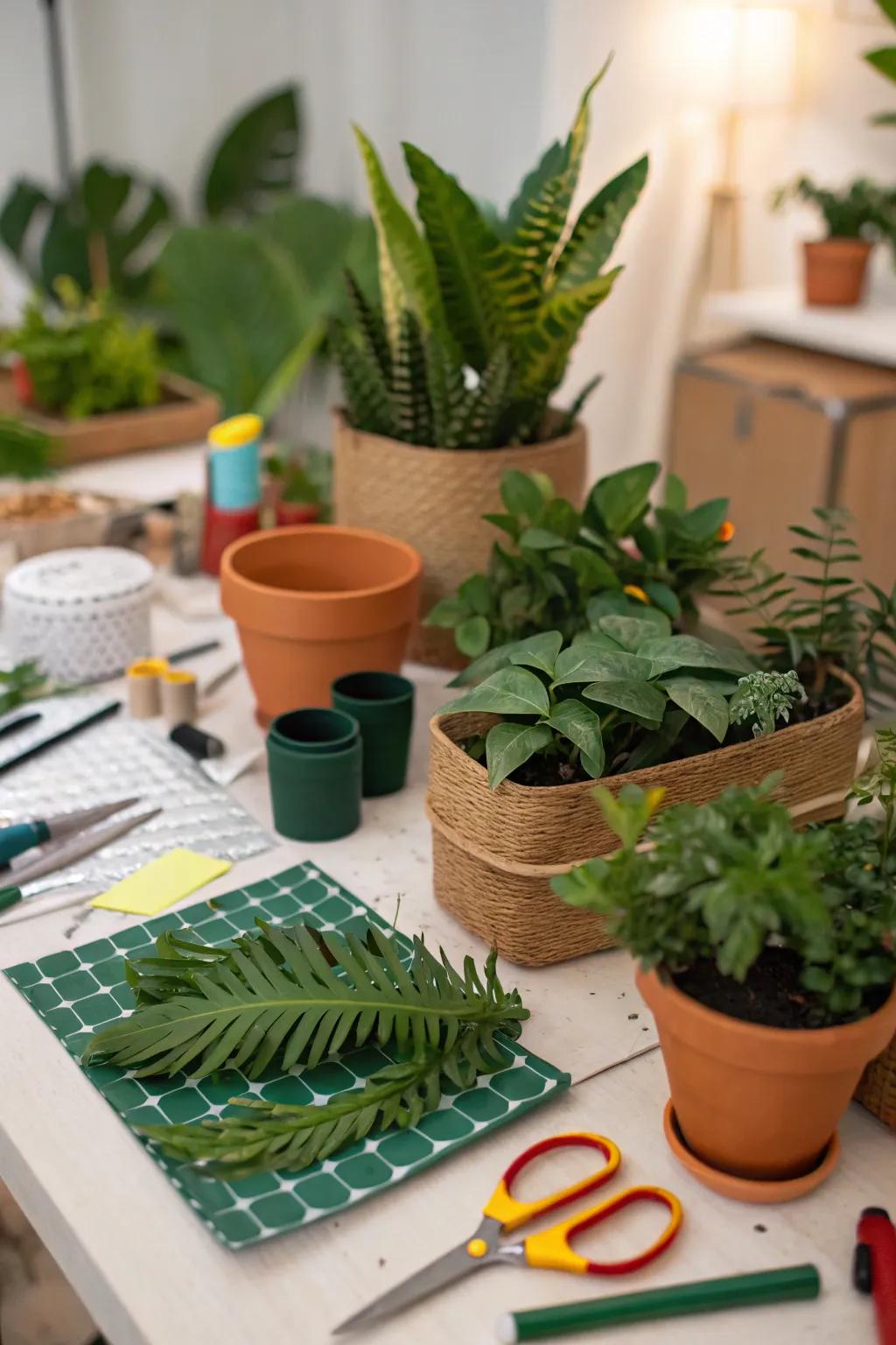 DIY projects with fake plants let you customize your decor.