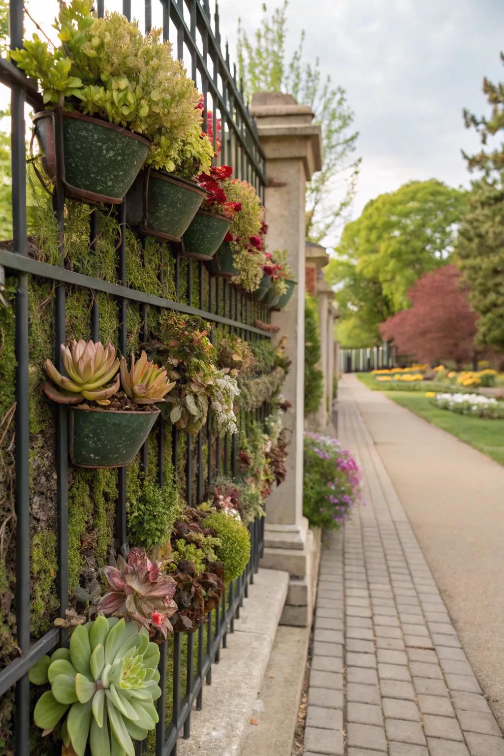 Wall planters transform your fence into a vertical garden.