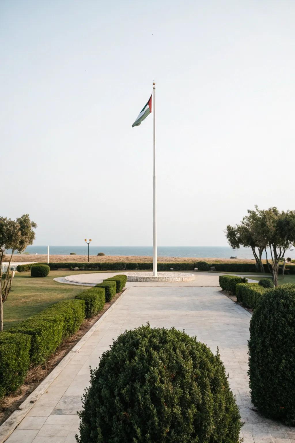 A minimalist landscape offers a sleek, modern look.