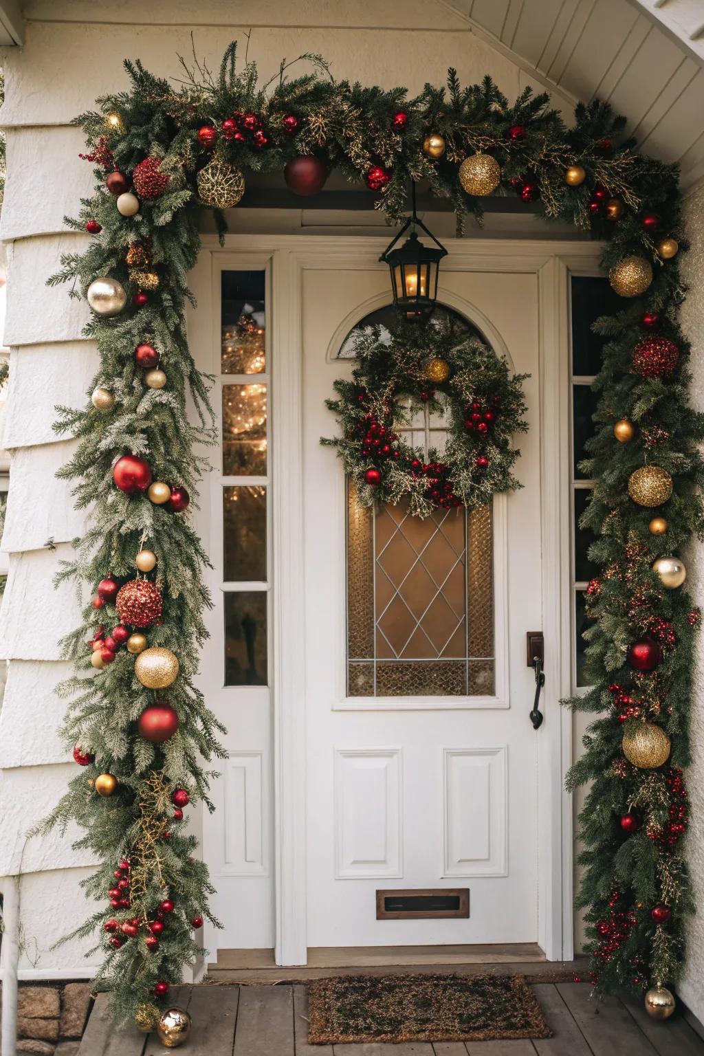 Vintage ornaments add a nostalgic charm to your garland.