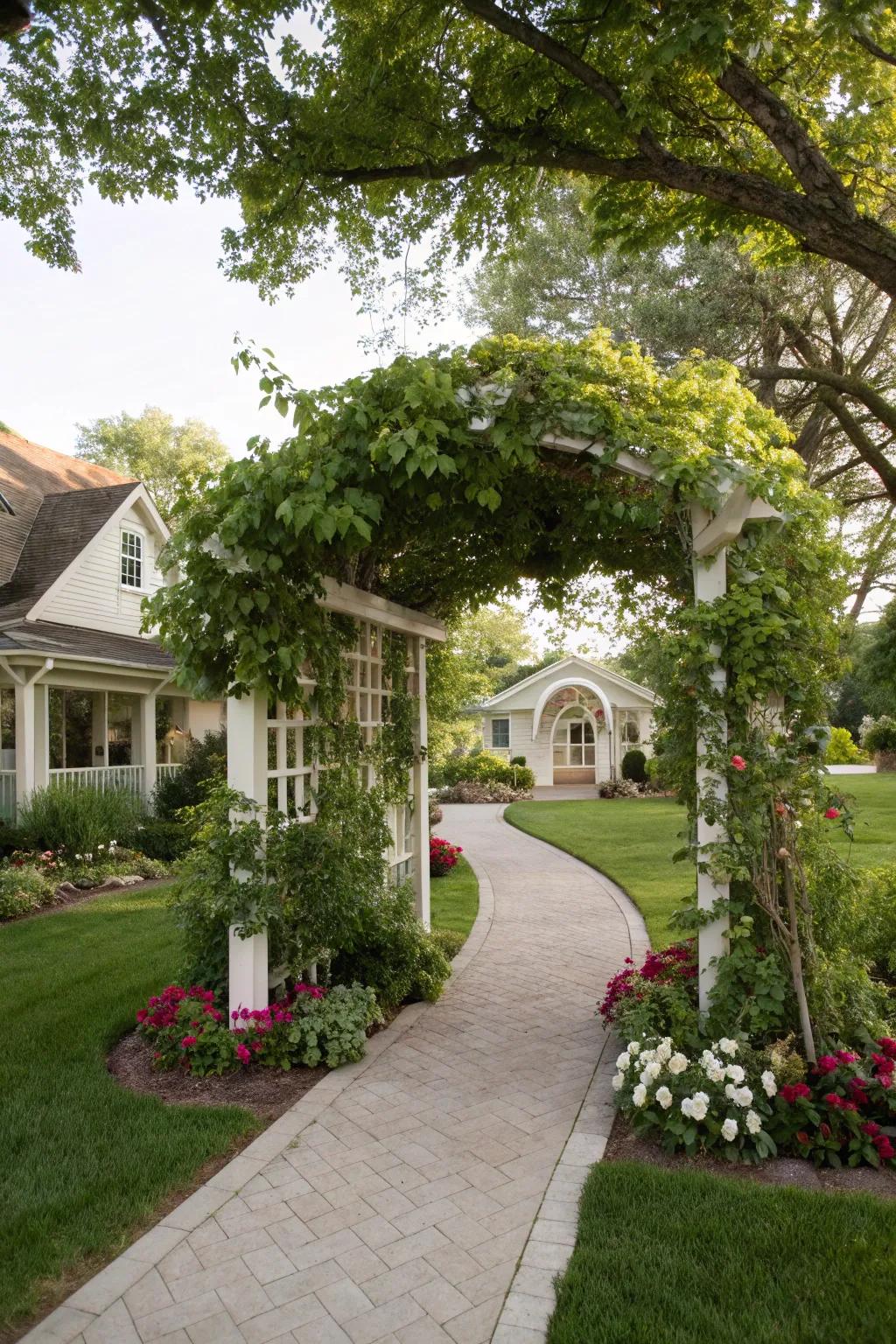 Arbors and pergolas extend a cordial and elegant perimeter to your garden.