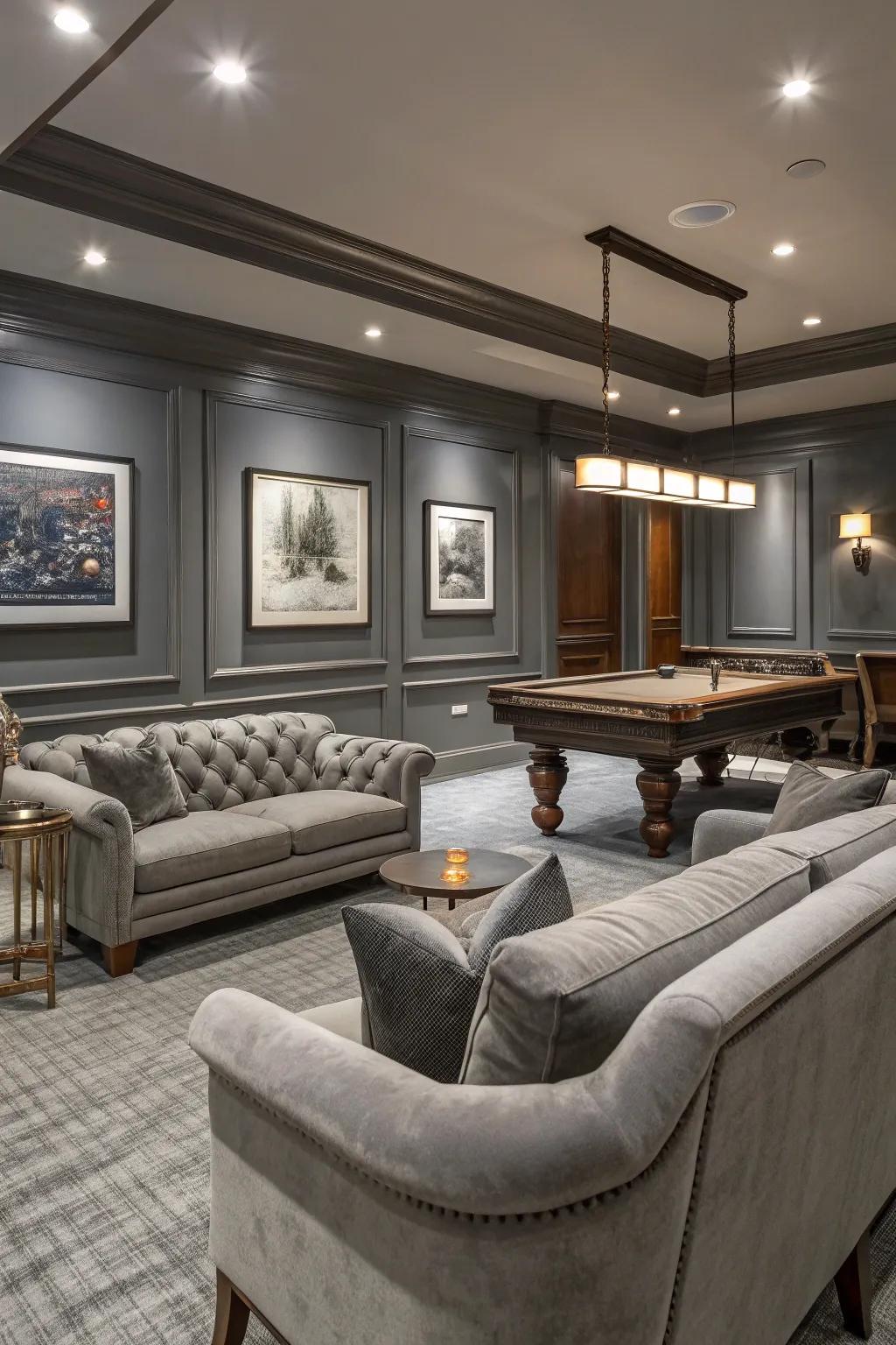 Gray tones produce a versatile and sophisticated backdrop.