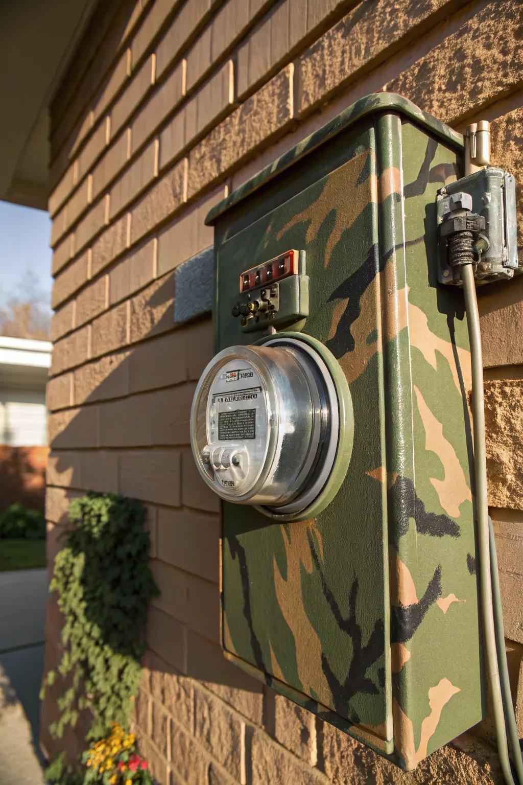 Master the Art of Disguise: Transform your electric meter into a seamless part of your home's facade with expert paint techniques.