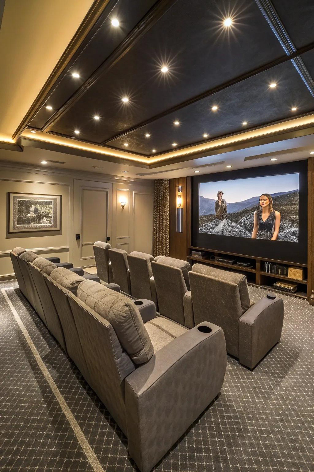 Swivel seats add flexibility and fun to your home theater.
