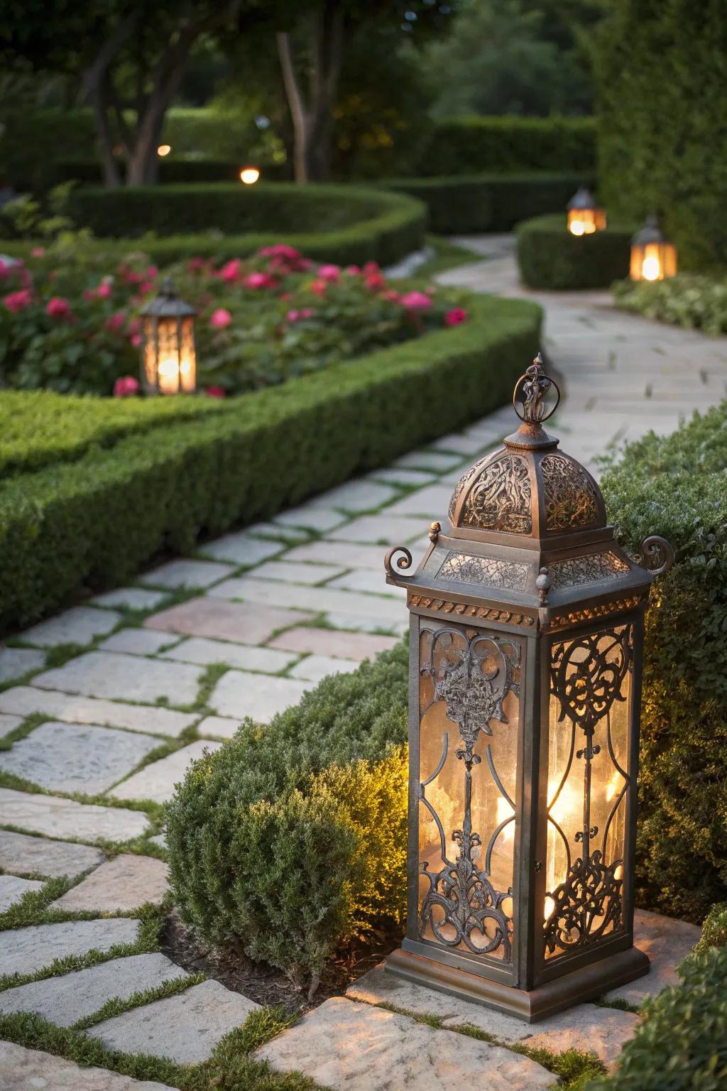 Illuminate your pathway with artisanal solar lighting for a touch of magic in your landscape.