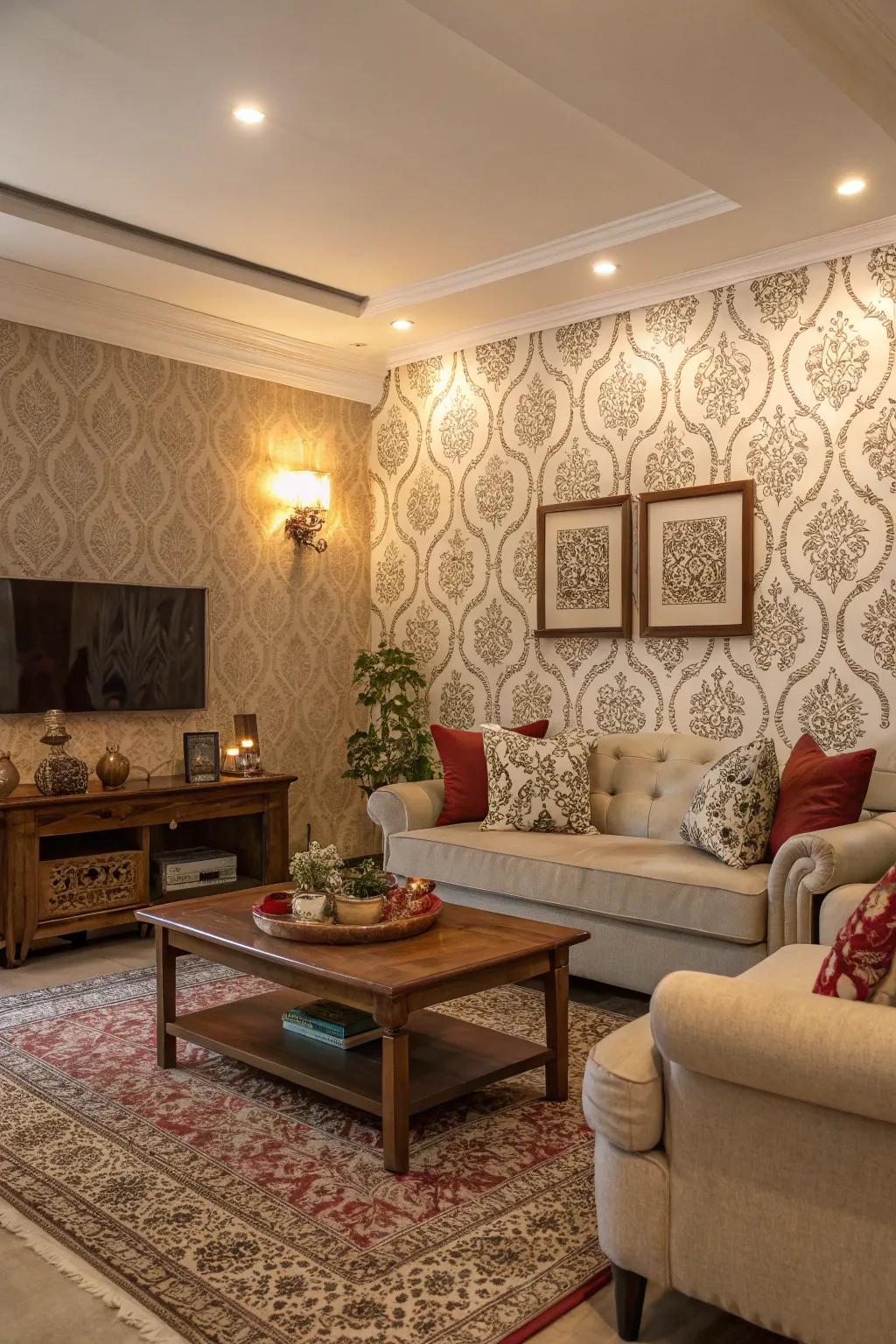 A feature wall can add a dramatic flair to your living space.