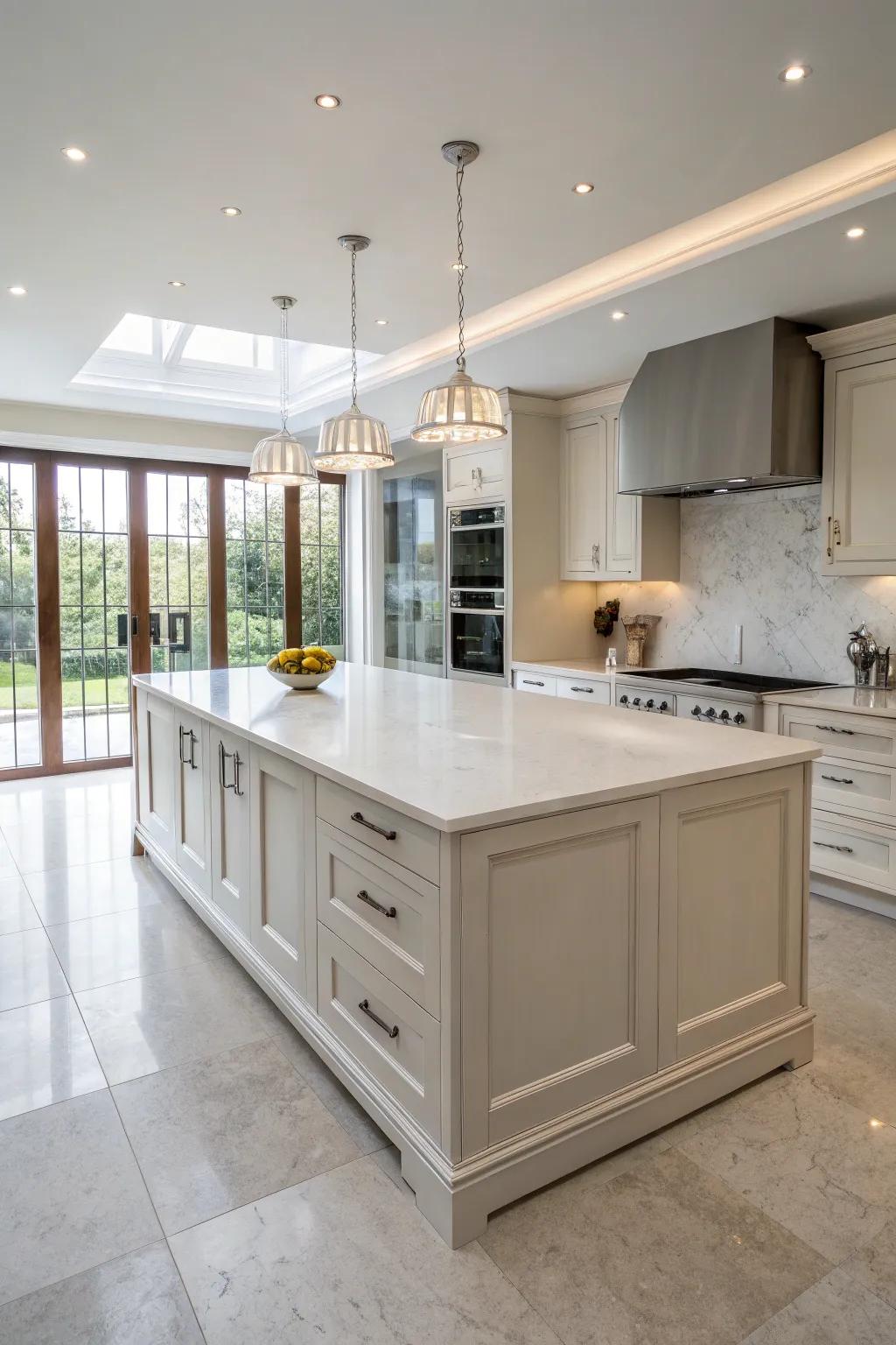 A travertine countertop brings a touch of timeless sophistication and serenity to your kitchen.