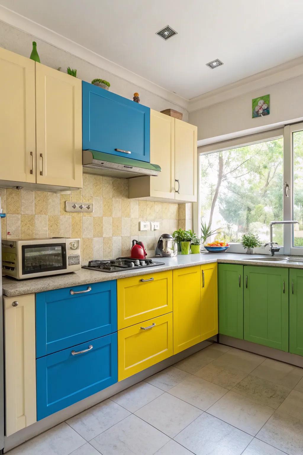 Lively hue harmonies infuse character and vibrancy into your kitchen.