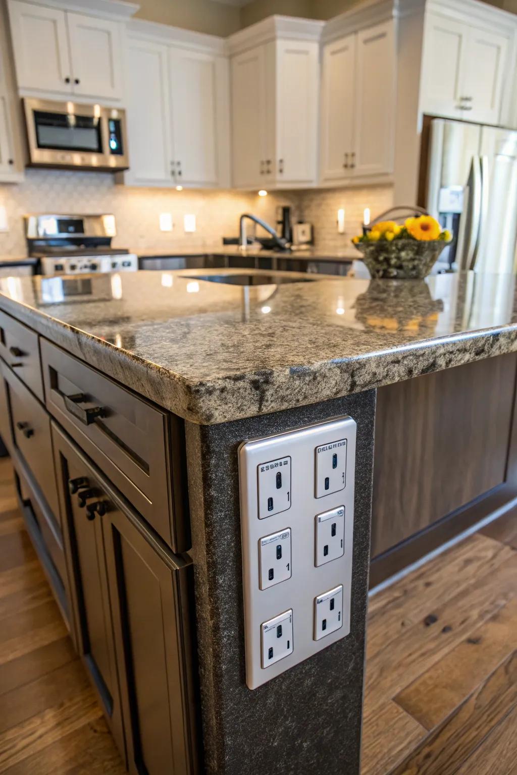 Combination outlets enhance safety and functionality.