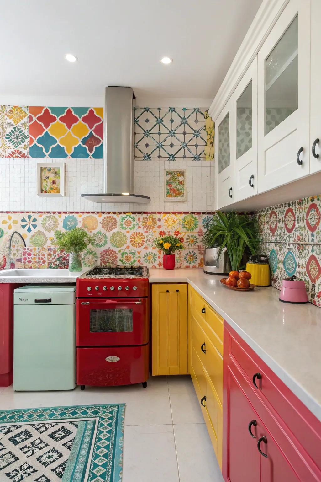 A splash of color brings vibrancy and individuality to your kitchen.
