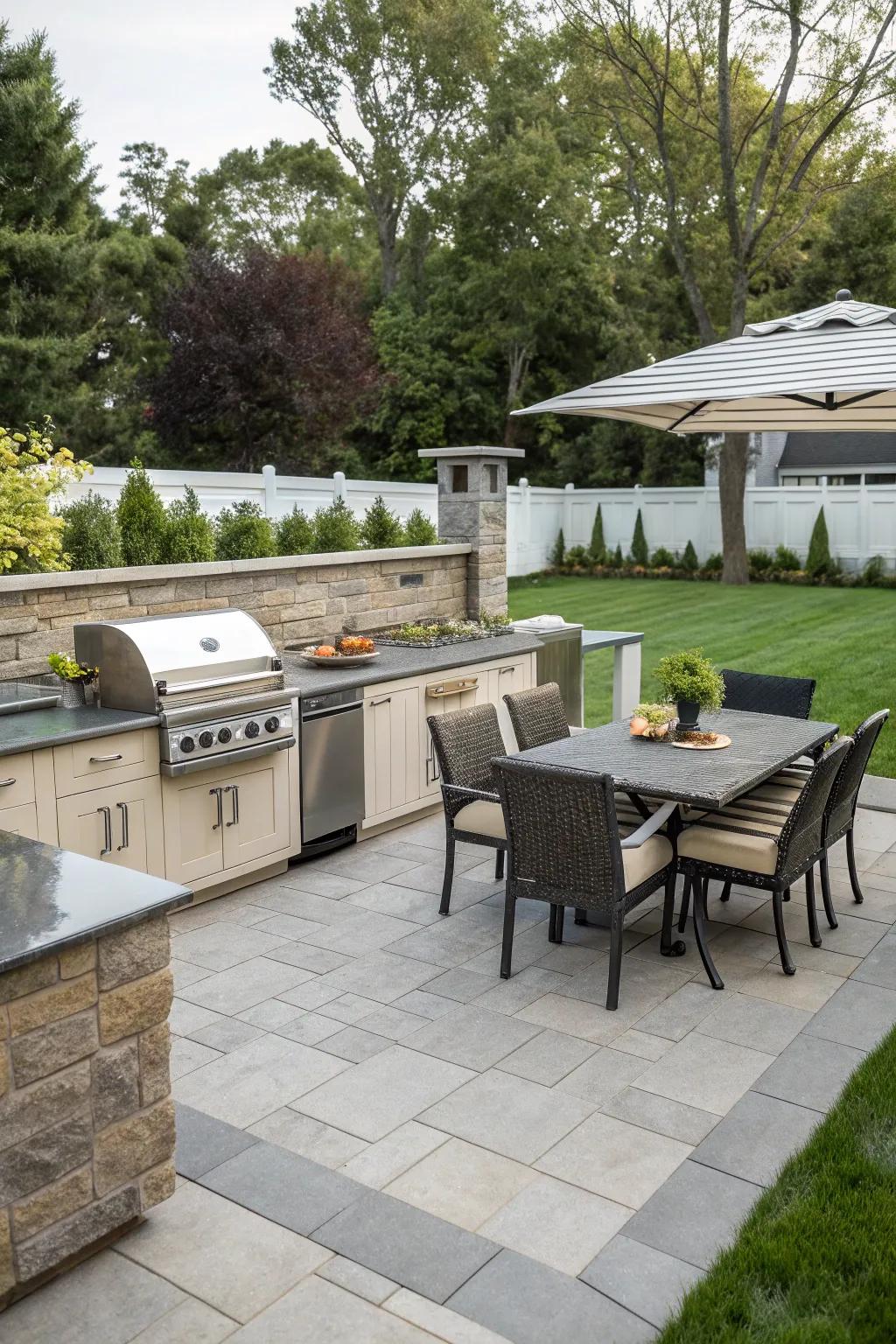 Elevate entertaining with a fully-equipped outdoor kitchen.