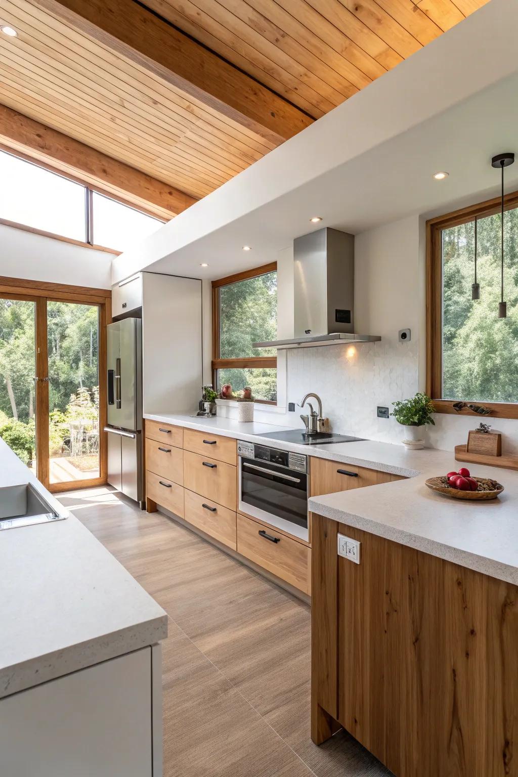 Sustainable laminates offer responsible style for contemporary kitchens.