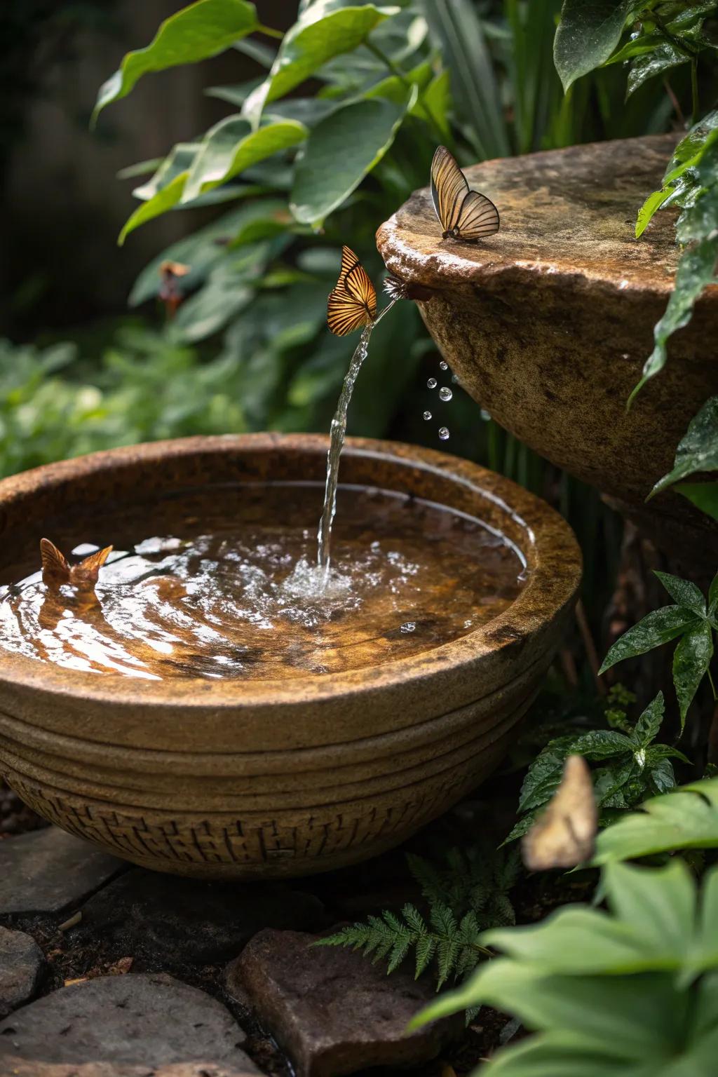 Transform your garden with a handcrafted touch: a serene water feature that invites nature's beauty.