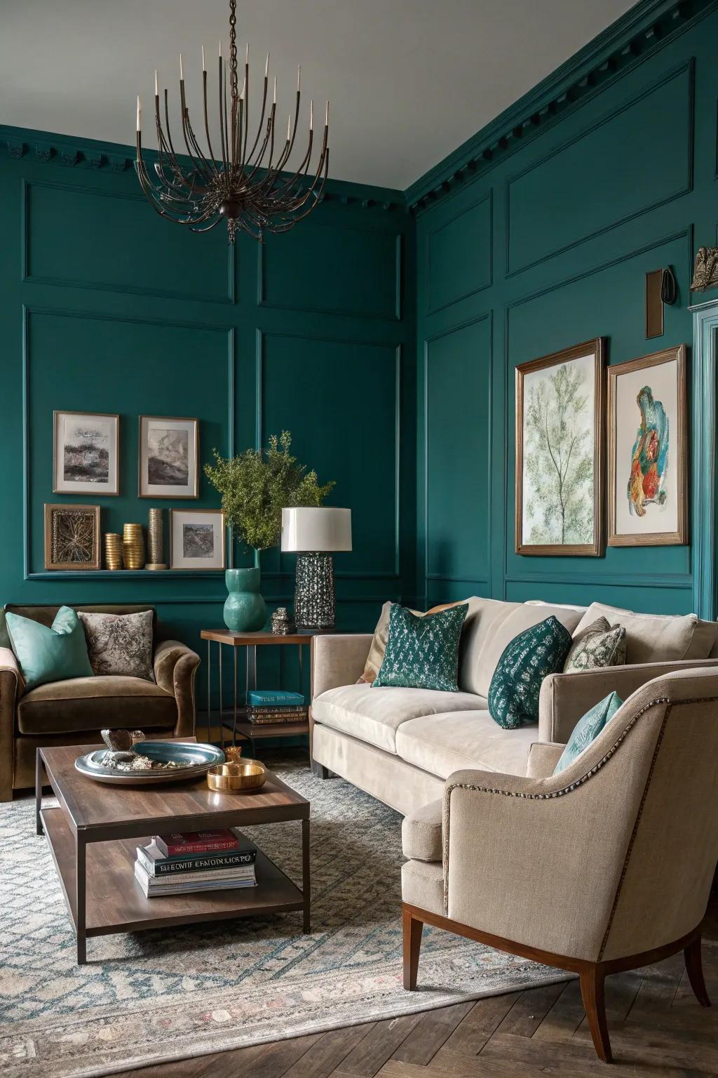 Deep cerulean for a lavish and sophisticated ambiance.