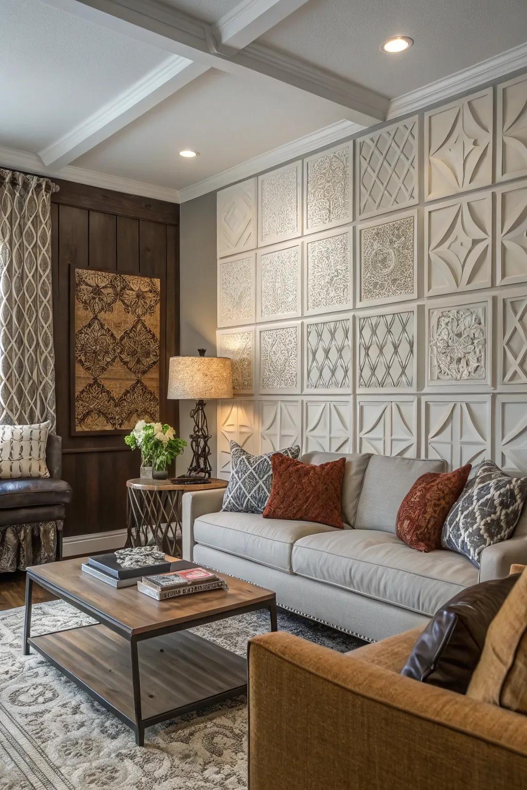 An eclectic mix of panels for a unique look.