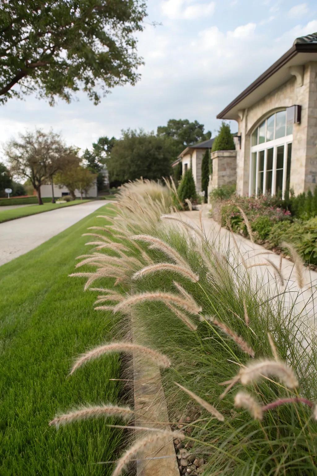 Ornamental grasses bring grace with minimal maintenance.