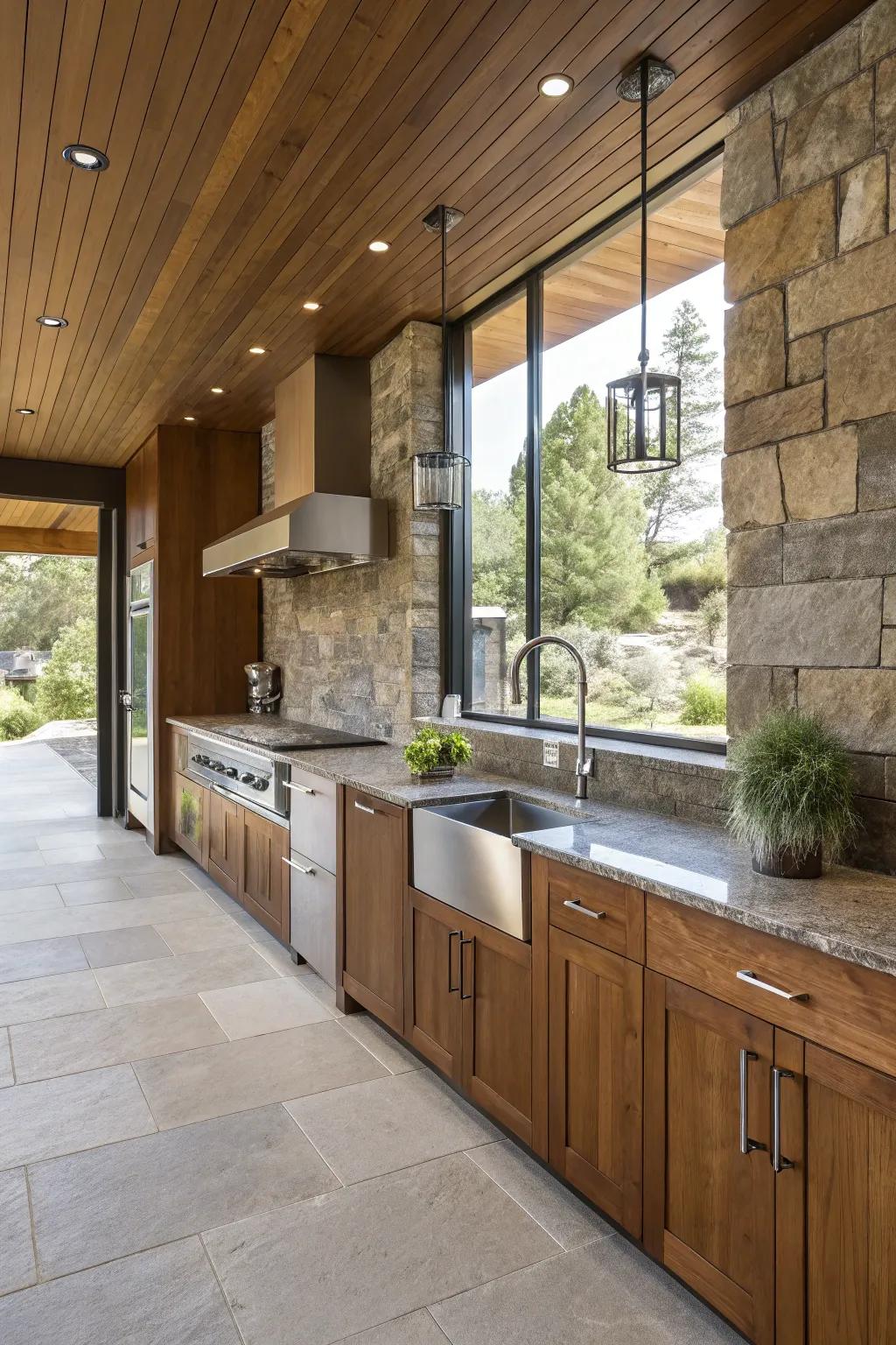 Mixing materials such as wood, stone, and metal adds texture and depth to kitchen design.
