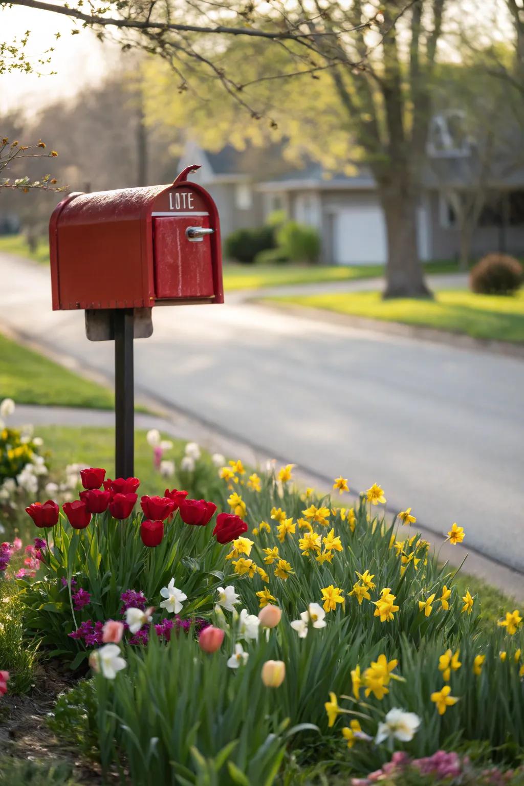 Seasonal blooms guarantee a dynamic and ever-evolving mailbox garden.