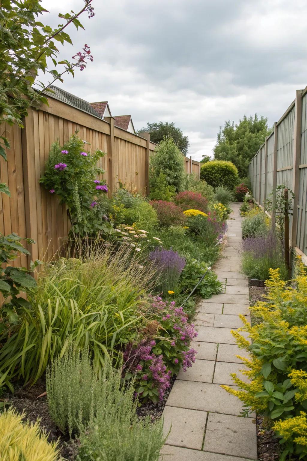 Layering plants creates the illusion of depth and fullness.