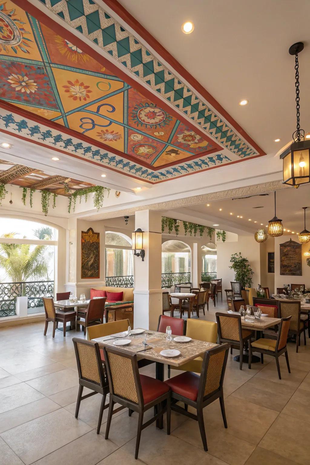 Ceiling accents add sophistication