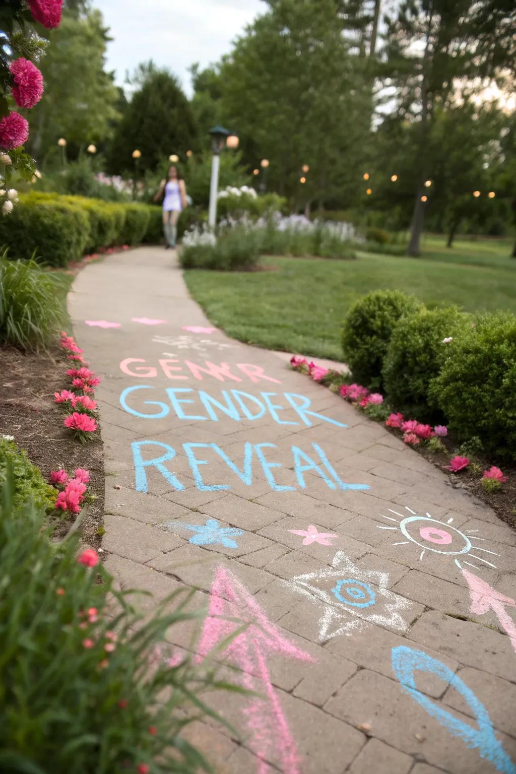 A pathway marked with whimsical clues leads to the joyous revelation.