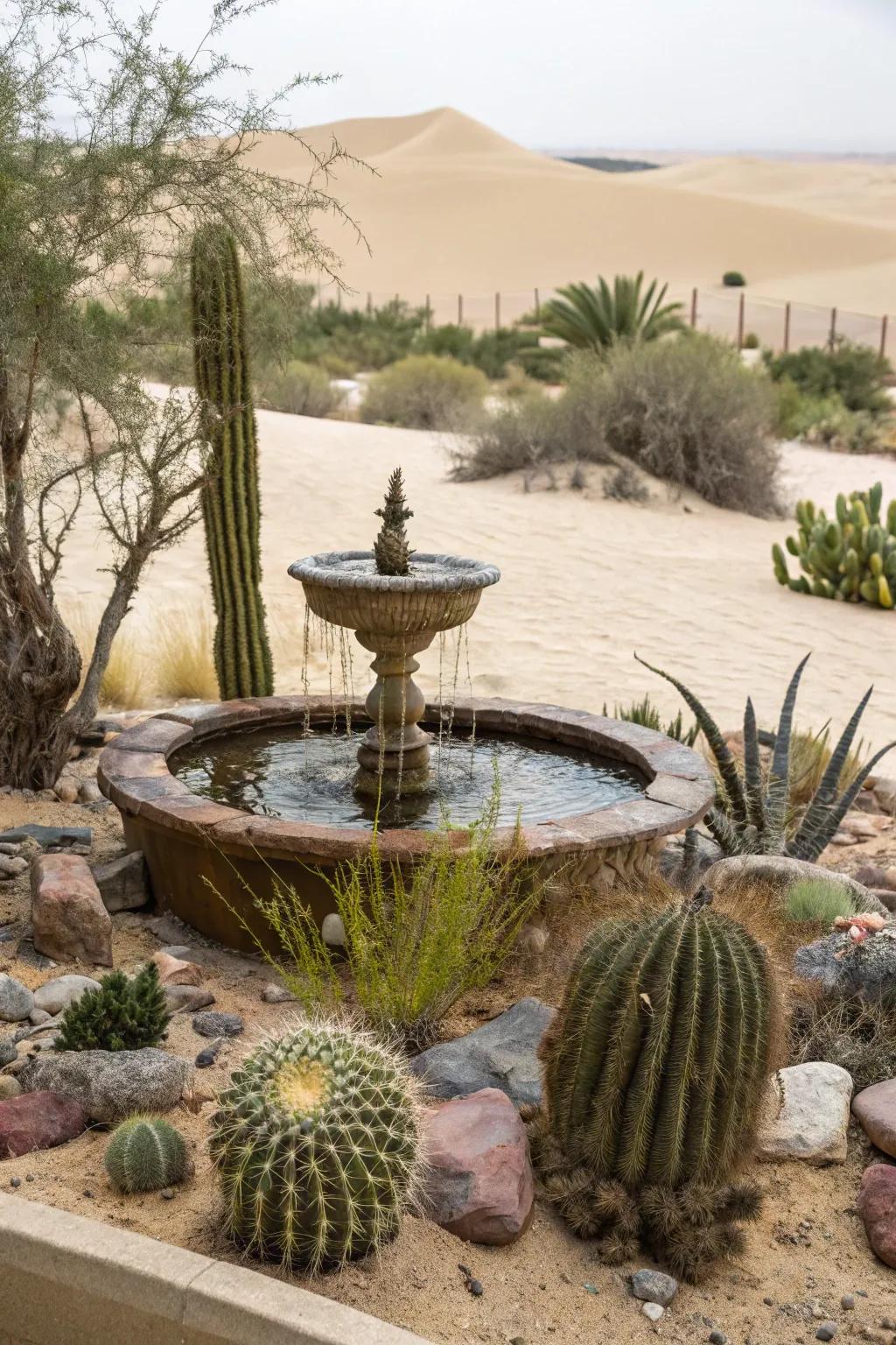 A water feature can add tranquility and beauty to your garden.
