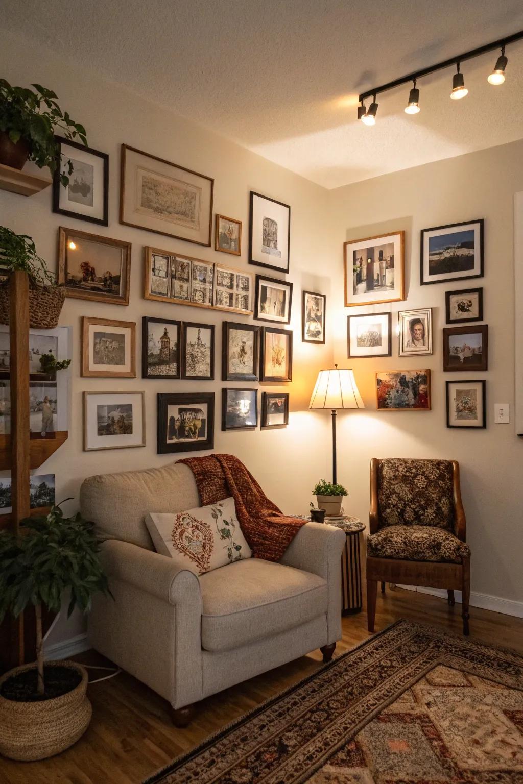 Corner galleries make the most of overlooked spaces.