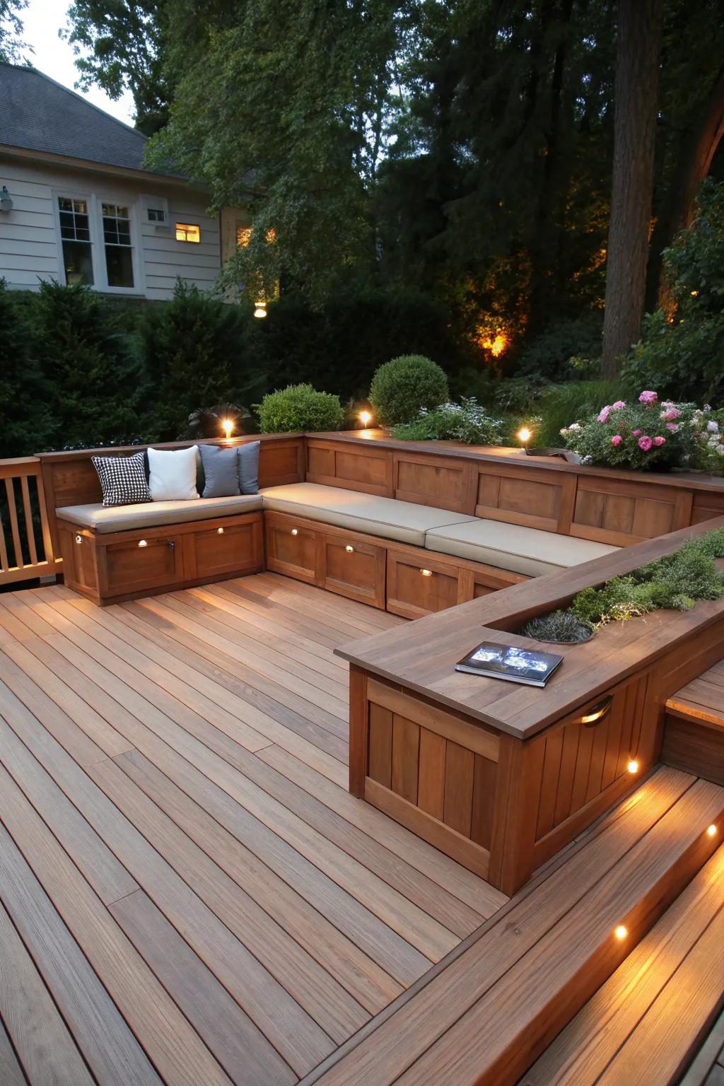 Elevate your deck with impeccable craftsmanship—seamless seating solutions that blend form and function.